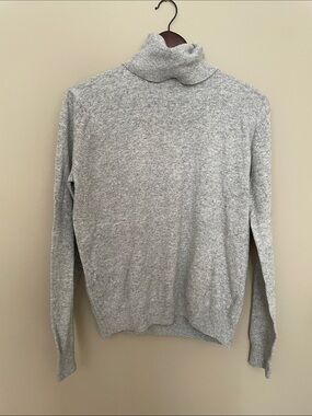 Joe Fresh Light Gray Cotton Blend Turtleneck Sweater